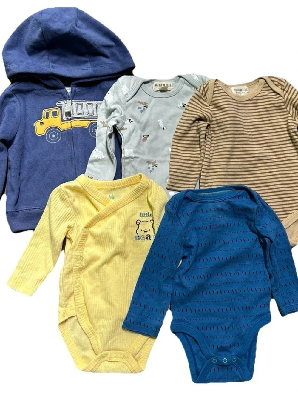 Baby Boy Winter Tops Long Sleeve Bodysuits Fleece Jacket Size 3-6 Months